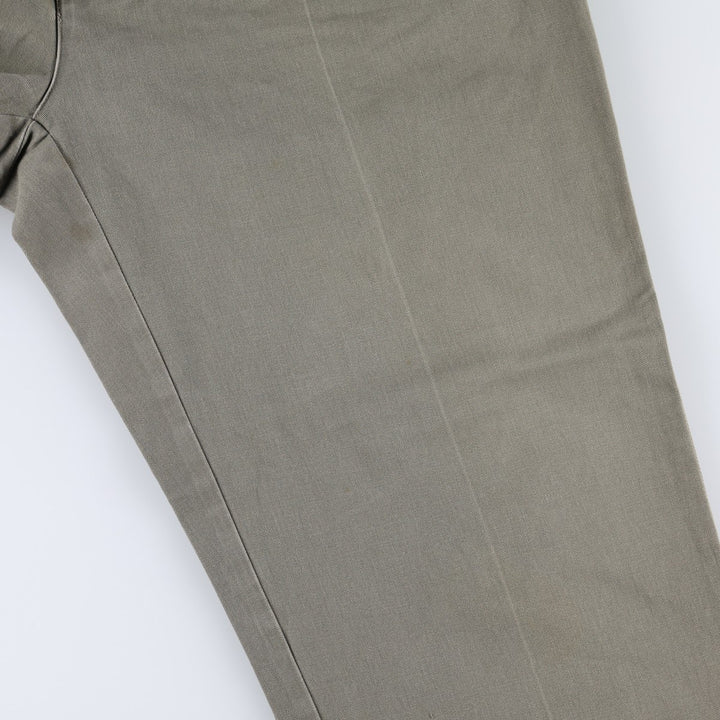 Ralph Lauren POLO by Ralph Lauren ANDREW PANT, two-pleat chino pants, men's, W35 equivalent cotton Khaki type Vintage Second Hand