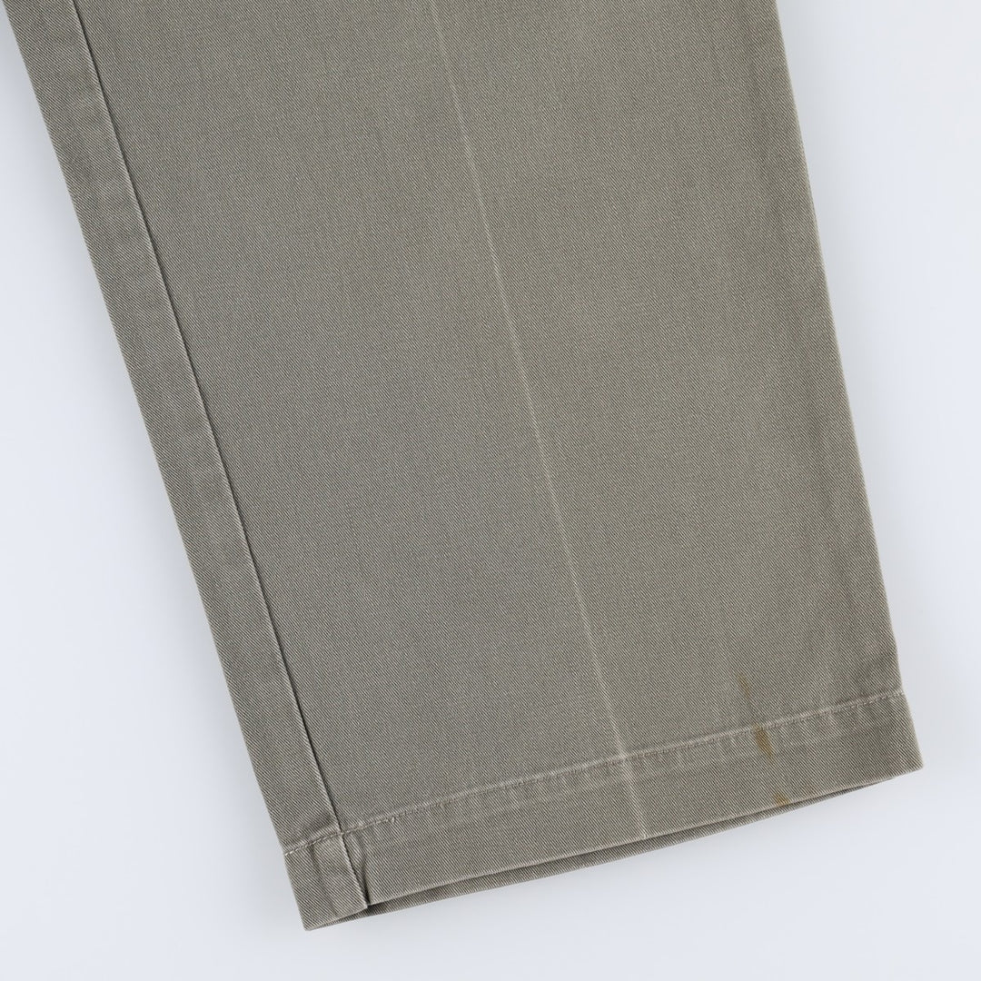 Ralph Lauren POLO by Ralph Lauren ANDREW PANT, two-pleat chino pants, men's, W35 equivalent cotton Khaki type Vintage Second Hand