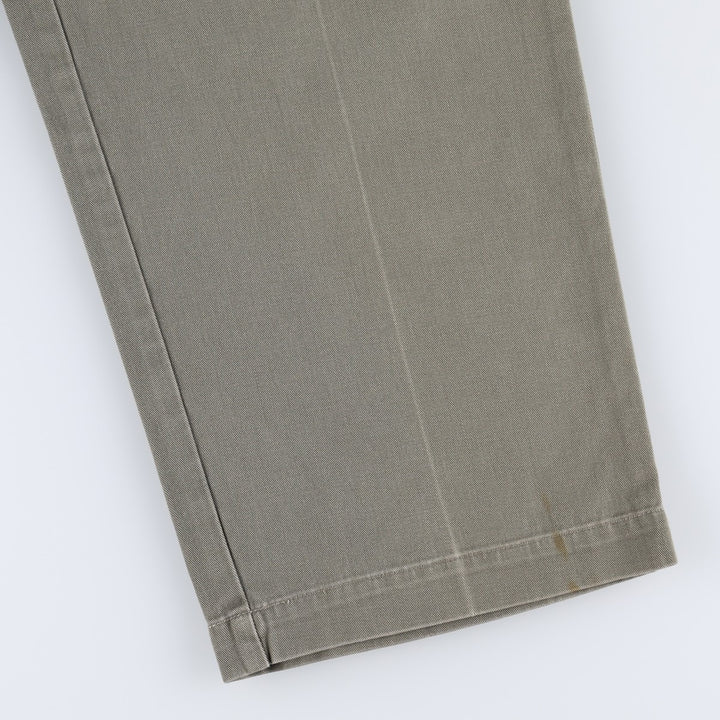 Ralph Lauren POLO by Ralph Lauren ANDREW PANT, two-pleat chino pants, men's, W35 equivalent cotton Khaki type Vintage Second Hand