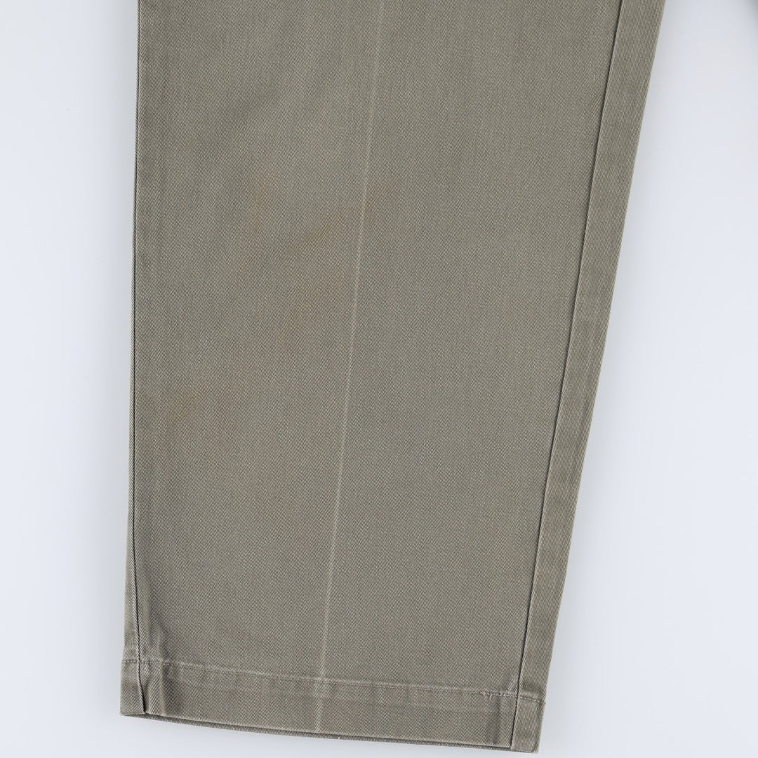Ralph Lauren POLO by Ralph Lauren ANDREW PANT, two-pleat chino pants, men's, W35 equivalent cotton Khaki type Vintage Second Hand