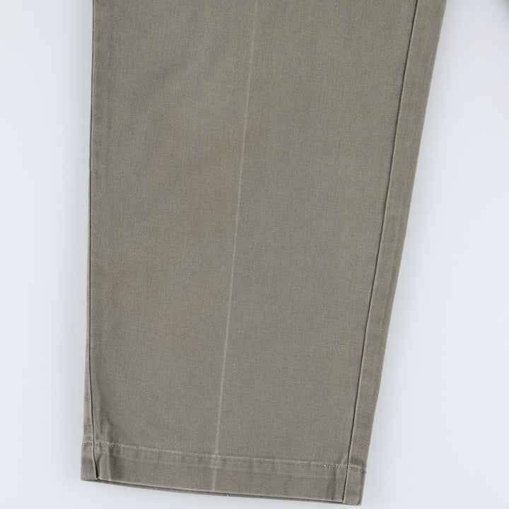 Ralph Lauren POLO by Ralph Lauren ANDREW PANT, two-pleat chino pants, men's, W35 equivalent cotton Khaki type Vintage Second Hand