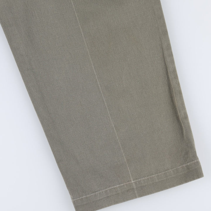 Ralph Lauren POLO by Ralph Lauren ANDREW PANT, two-pleat chino pants, men's, W35 equivalent cotton Khaki type Vintage Second Hand
