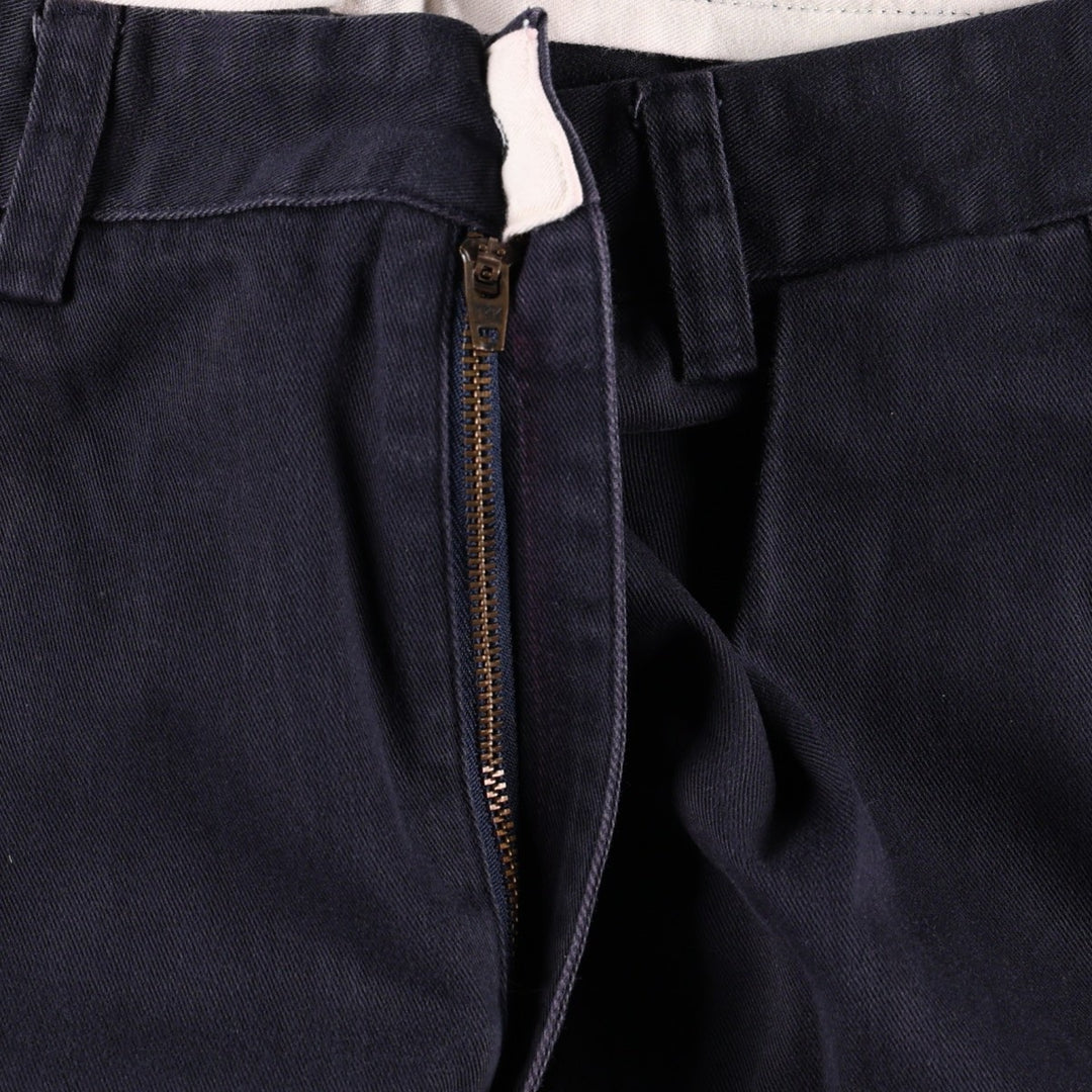 Ralph Lauren POLO by Ralph Lauren ANDREW PANT Two-pleat chino pants for men, equivalent to W34 cotton navy blue type Vintage Second Hand