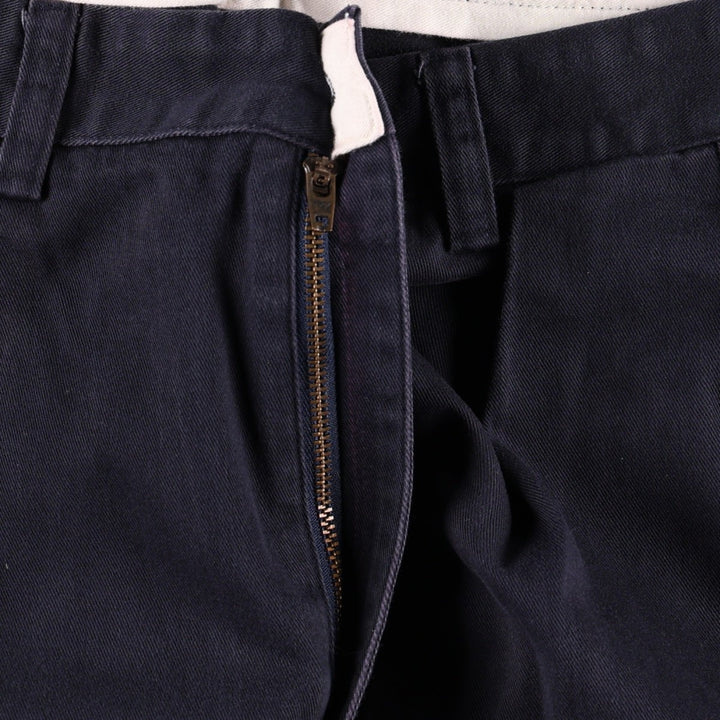 Ralph Lauren POLO by Ralph Lauren ANDREW PANT Two-pleat chino pants for men, equivalent to W34 cotton navy blue type Vintage Second Hand