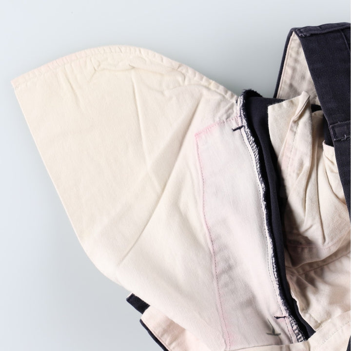 Ralph Lauren POLO by Ralph Lauren ANDREW PANT Two-pleat chino pants for men, equivalent to W34 cotton navy blue type Vintage Second Hand