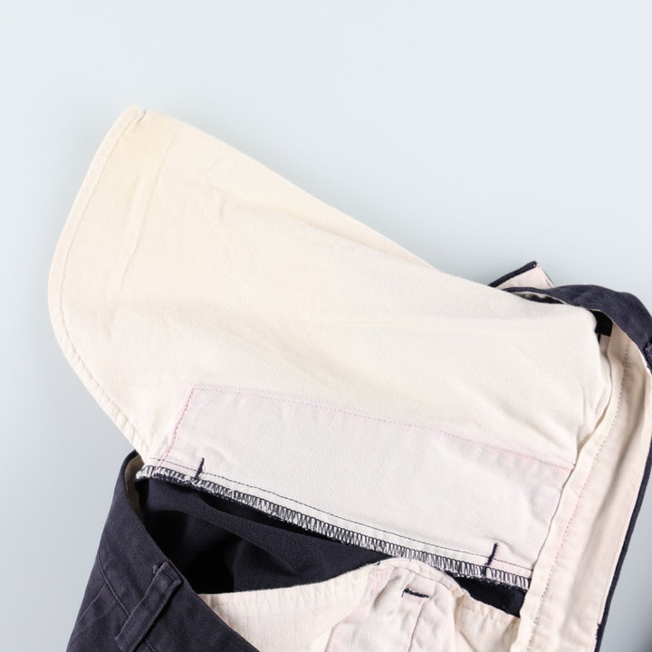 Ralph Lauren POLO by Ralph Lauren ANDREW PANT Two-pleat chino pants for men, equivalent to W34 cotton navy blue type Vintage Second Hand
