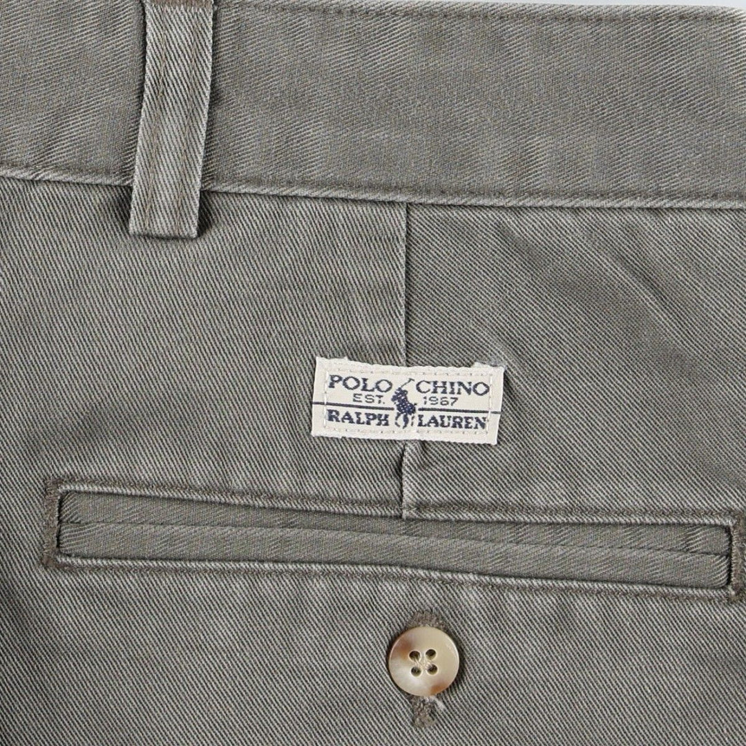 Ralph Lauren Polo Ralph Lauren ANDREW PANT Two-pleat Chino Pants Men's W34 equivalent Vintage cotton Khaki type Vintage Second Hand