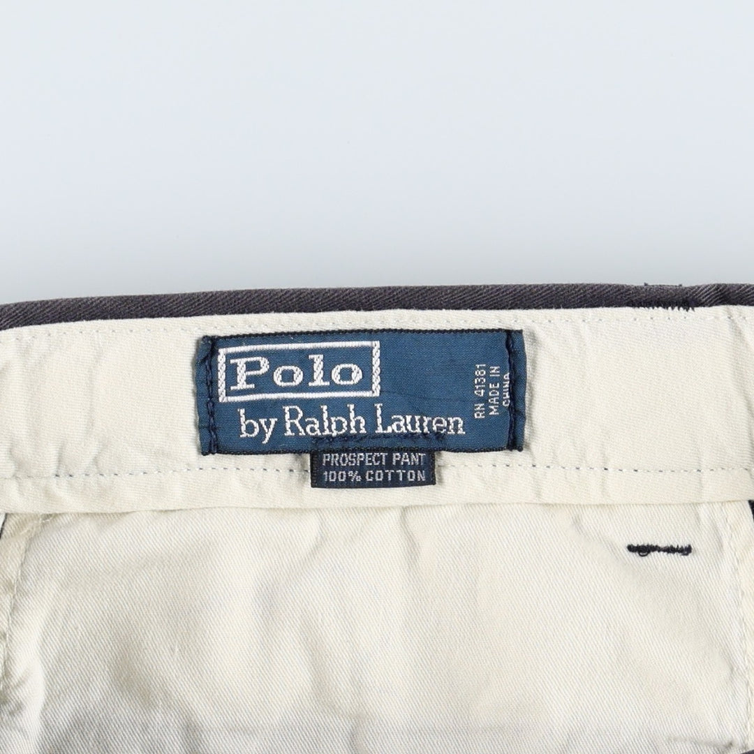 Ralph Lauren POLO by Ralph Lauren PROSPECT PANT chino pants, men's size W31 cotton navy blue type Vintage Second Hand