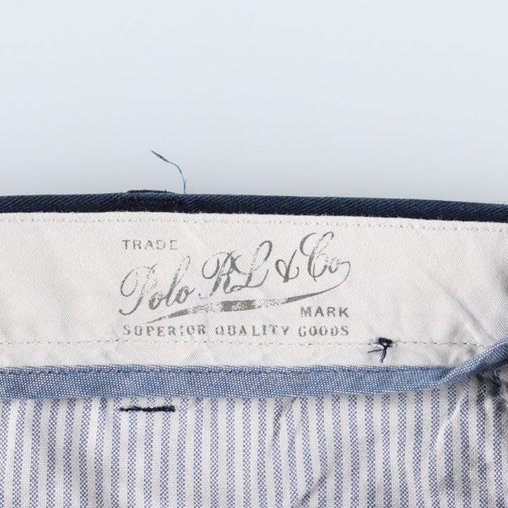 Ralph Lauren POLO RALPH LAUREN CLASSIC FIT Chino Pants, Men's Size W37 (approx.) cotton navy blue type Vintage Second Hand
