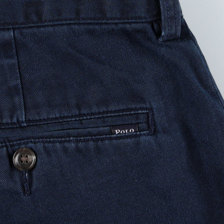 Ralph Lauren POLO RALPH LAUREN CLASSIC FIT Chino Pants, Men's Size W37 (approx.) cotton navy blue type Vintage Second Hand