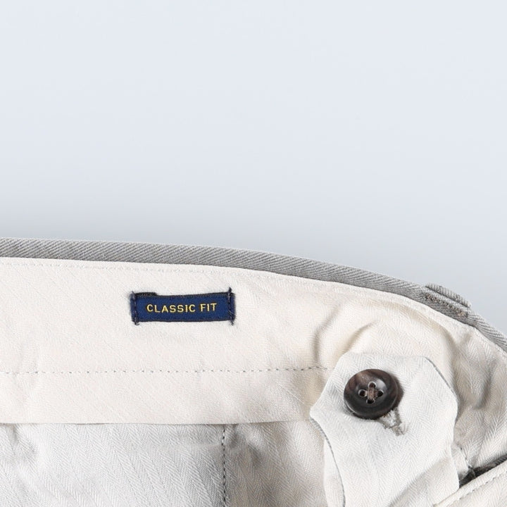 Ralph Lauren POLO RALPH LAUREN CLASSIC FIT Chino Pants, Men's W35 (approx.) cotton gray type Vintage Second Hand