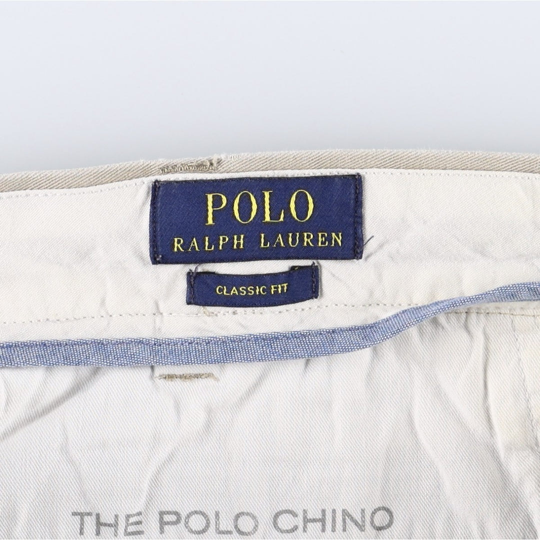 Ralph Lauren POLO RALPH LAUREN Classic Fit Chino Pants, Men's, Size W36 cotton Beige type Vintage Second Hand