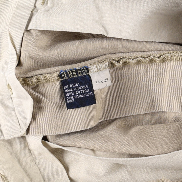 Ralph Lauren POLO by Ralph Lauren ANDREW PANT Two-pleat chino pants for men, equivalent to W33 cotton Beige type Vintage Second Hand