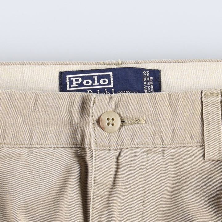Ralph Lauren POLO by Ralph Lauren ANDREW PANT Two-pleat chino pants for men, equivalent to W33 cotton Beige type Vintage Second Hand