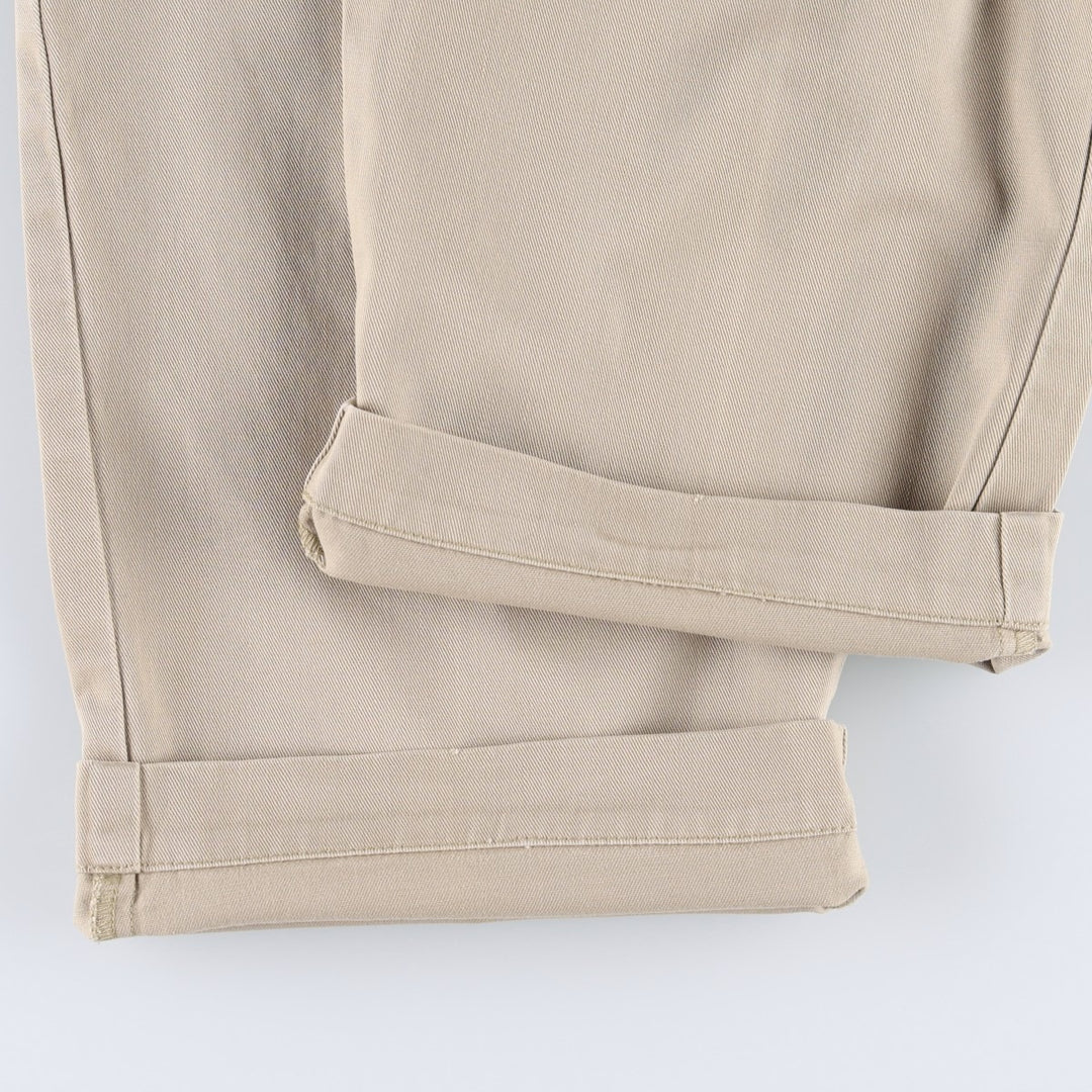 Ralph Lauren POLO by Ralph Lauren ANDREW PANT Two-pleat chino pants for men, equivalent to W33 cotton Beige type Vintage Second Hand