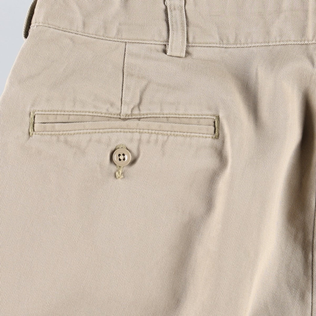 Ralph Lauren POLO by Ralph Lauren ANDREW PANT Two-pleat chino pants for men, equivalent to W33 cotton Beige type Vintage Second Hand
