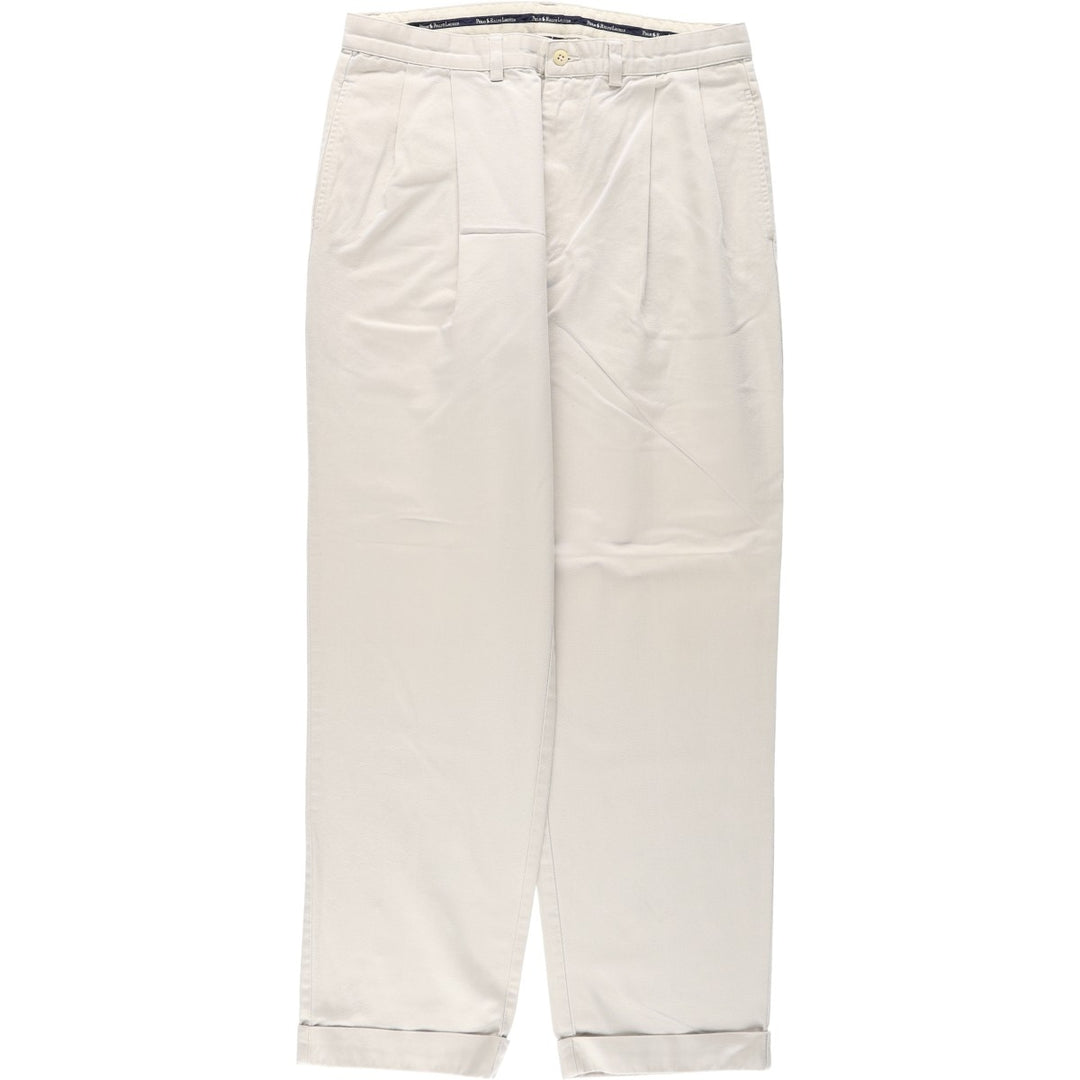 Ralph Lauren Polo Hammond Pant, two-pleat chino pants, men's size W34. cotton Beige type Vintage Second Hand