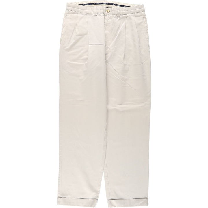 Ralph Lauren Polo Hammond Pant, two-pleat chino pants, men's size W34. cotton Beige type Vintage Second Hand