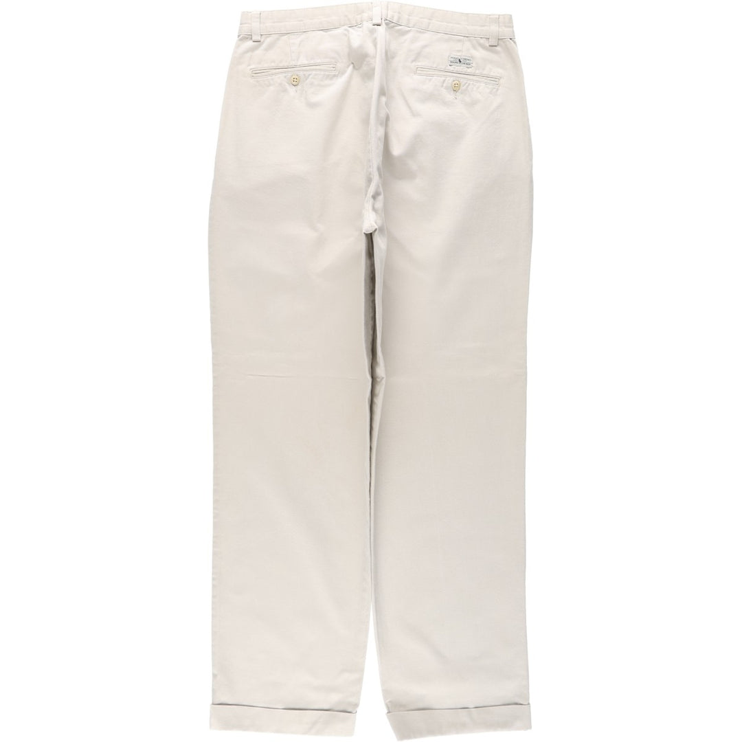 Ralph Lauren Polo Hammond Pant, two-pleat chino pants, men's size W34. cotton Beige type Vintage Second Hand