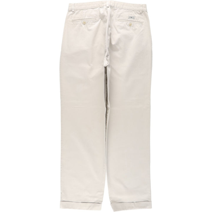 Ralph Lauren Polo Hammond Pant, two-pleat chino pants, men's size W34. cotton Beige type Vintage Second Hand