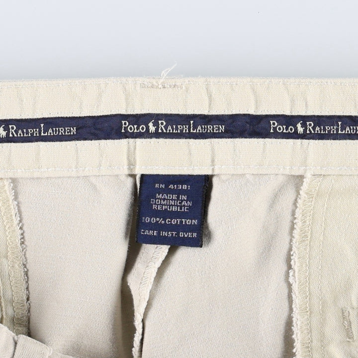 Ralph Lauren Polo Hammond Pant, two-pleat chino pants, men's size W34. cotton Beige type Vintage Second Hand