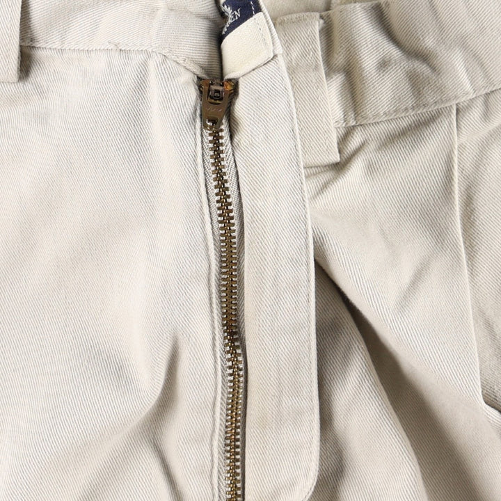 Ralph Lauren Polo Hammond Pant, two-pleat chino pants, men's size W34. cotton Beige type Vintage Second Hand