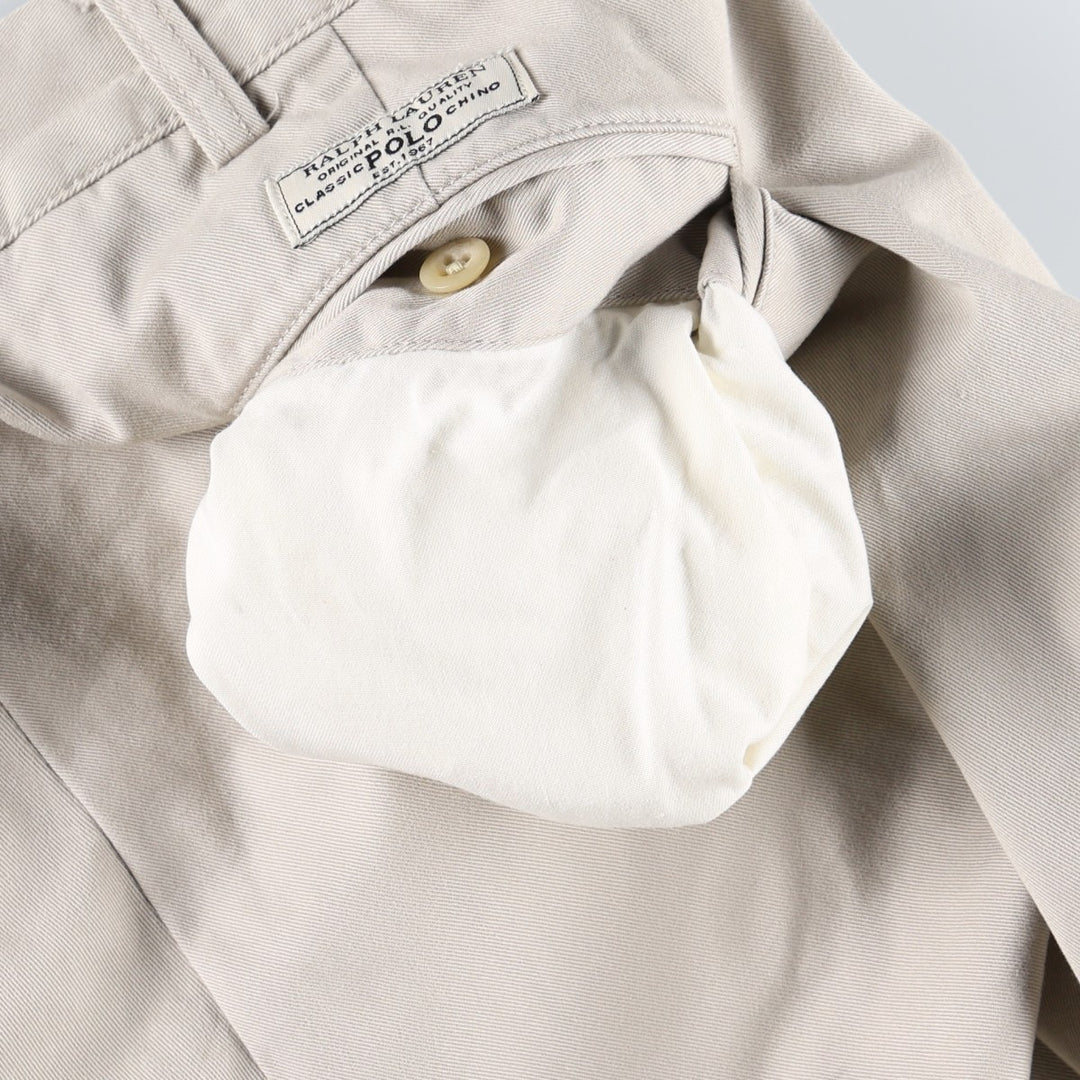 Ralph Lauren POLO by Ralph Lauren SMITH PANT Chino Pants, Men's W35 equivalent. cotton Beige type Vintage Second Hand