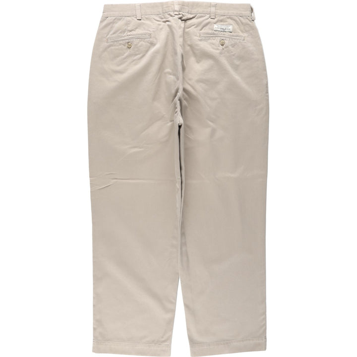 Ralph Lauren POLO by Ralph Lauren ANDREW PANT Two-pleat chino pants for men, equivalent to w36 cotton Beige type Vintage Second Hand