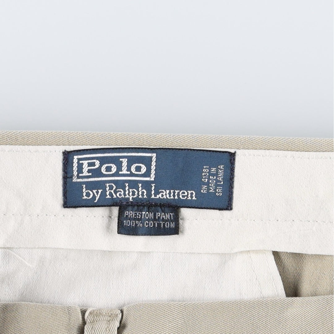 Ralph Lauren POLO by Ralph Lauren PRESTON PANT, Men's Chino Pants, Size W33 cotton Beige type Vintage Second Hand