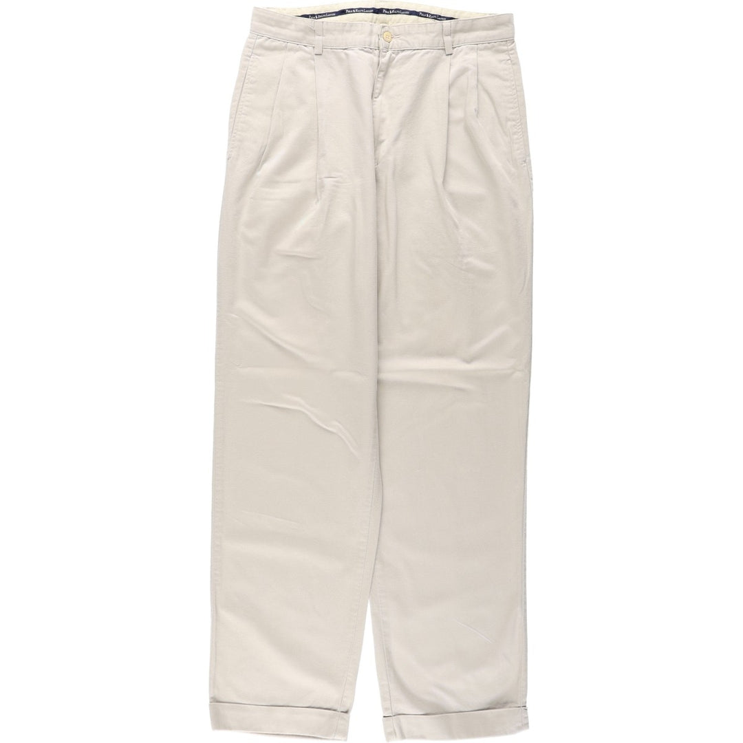 1990'S Ralph Lauren Polo Ralph Lauren Hammond Pants, two-pleat chino pants, made in the USA, men's size W32 (approx.) cotton Beige type Vintage Second Hand