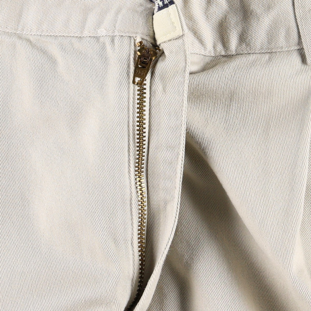 1990'S Ralph Lauren Polo Ralph Lauren Hammond Pants, two-pleat chino pants, made in the USA, men's size W32 (approx.) cotton Beige type Vintage Second Hand