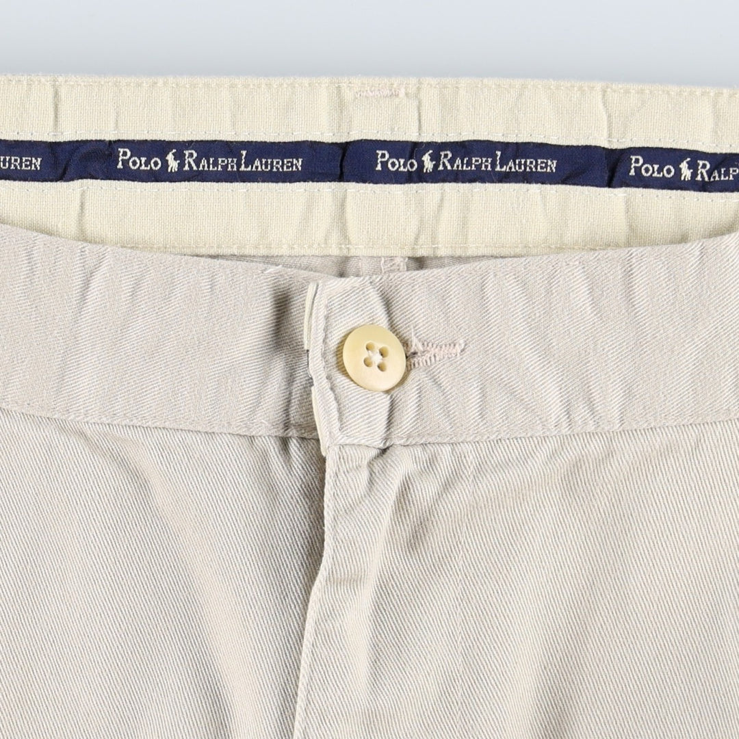 1990'S Ralph Lauren Polo Ralph Lauren Hammond Pants, two-pleat chino pants, made in the USA, men's size W32 (approx.) cotton Beige type Vintage Second Hand