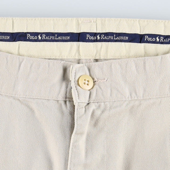 1990'S Ralph Lauren Polo Ralph Lauren Hammond Pants, two-pleat chino pants, made in the USA, men's size W32 (approx.) cotton Beige type Vintage Second Hand