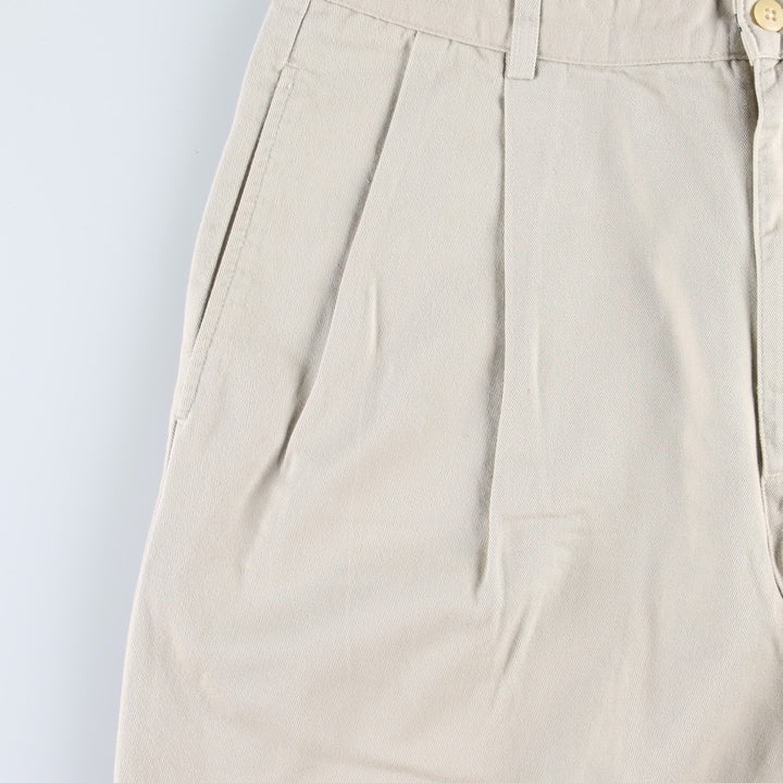 1990'S Ralph Lauren Polo Ralph Lauren Hammond Pants, two-pleat chino pants, made in the USA, men's size W32 (approx.) cotton Beige type Vintage Second Hand
