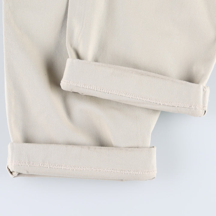 1990'S Ralph Lauren Polo Ralph Lauren Hammond Pants, two-pleat chino pants, made in the USA, men's size W32 (approx.) cotton Beige type Vintage Second Hand