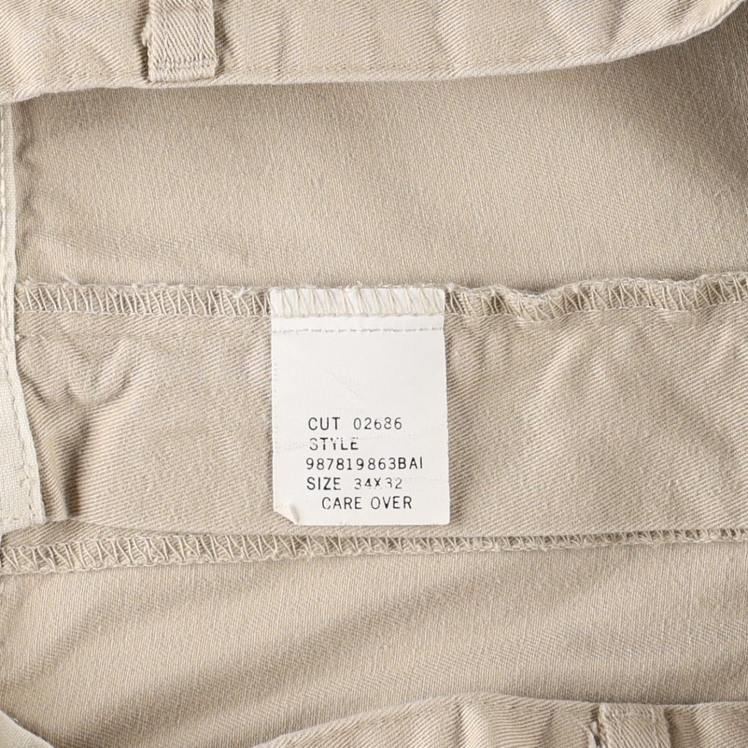 1990'S Ralph Lauren Polo Ralph Lauren HAMMOND PANT Two-Pleat Chino Pants Made in USA Men's W34 (approx.) cotton Beige type Vintage Second Hand