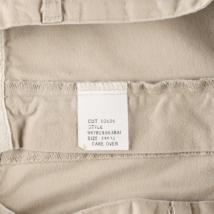 1990'S Ralph Lauren Polo Ralph Lauren HAMMOND PANT Two-Pleat Chino Pants Made in USA Men's W34 (approx.) cotton Beige type Vintage Second Hand