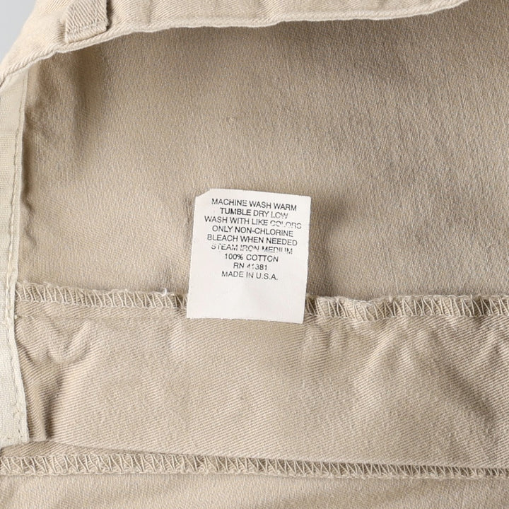 1990'S Ralph Lauren Polo Ralph Lauren HAMMOND PANT Two-Pleat Chino Pants Made in USA Men's W34 (approx.) cotton Beige type Vintage Second Hand