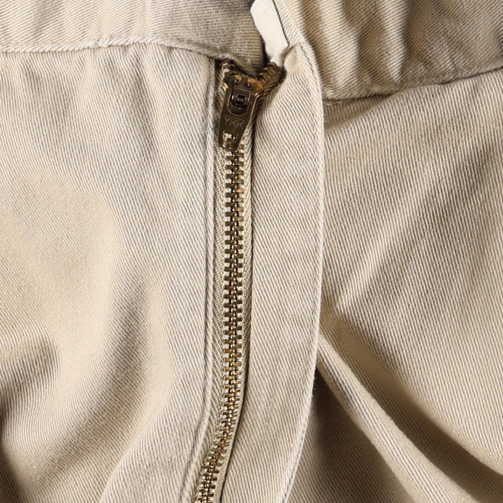 1990'S Ralph Lauren Polo Ralph Lauren HAMMOND PANT Two-Pleat Chino Pants Made in USA Men's W34 (approx.) cotton Beige type Vintage Second Hand