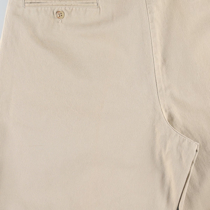 1990'S Ralph Lauren Polo Ralph Lauren HAMMOND PANT Two-Pleat Chino Pants Made in USA Men's W34 (approx.) cotton Beige type Vintage Second Hand