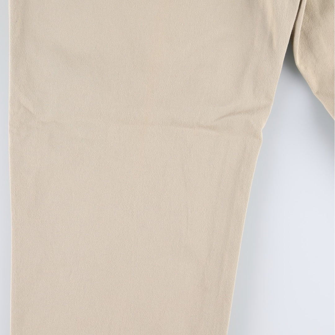 1990'S Ralph Lauren Polo Ralph Lauren HAMMOND PANT Two-Pleat Chino Pants Made in USA Men's W34 (approx.) cotton Beige type Vintage Second Hand