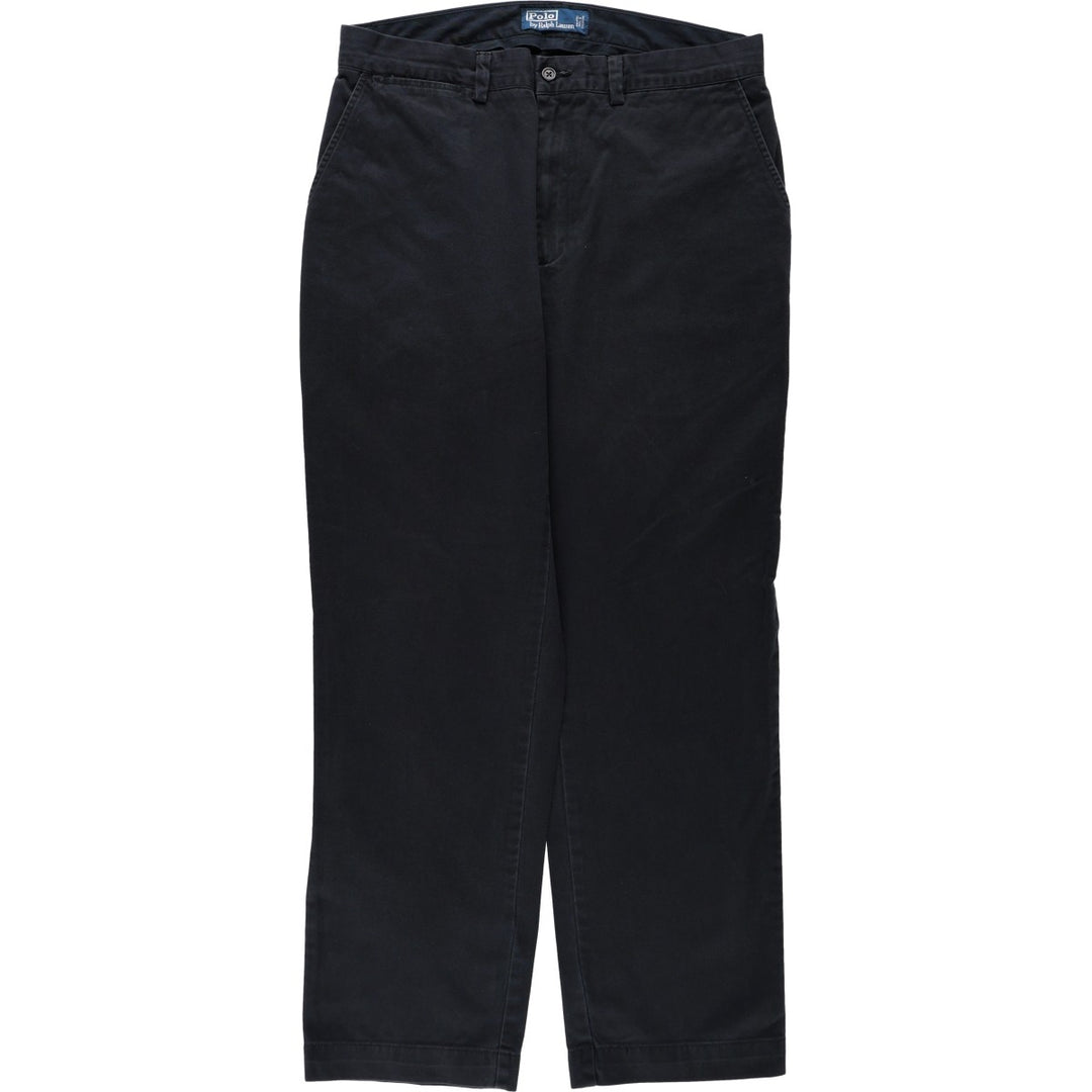 Ralph Lauren POLO by Ralph Lauren Chino Pants, Men's Size W34 (approx.) cotton navy blue type Vintage Second Hand