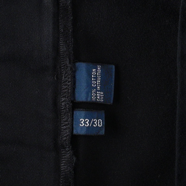 Ralph Lauren POLO by Ralph Lauren Chino Pants, Men's Size W34 (approx.) cotton navy blue type Vintage Second Hand
