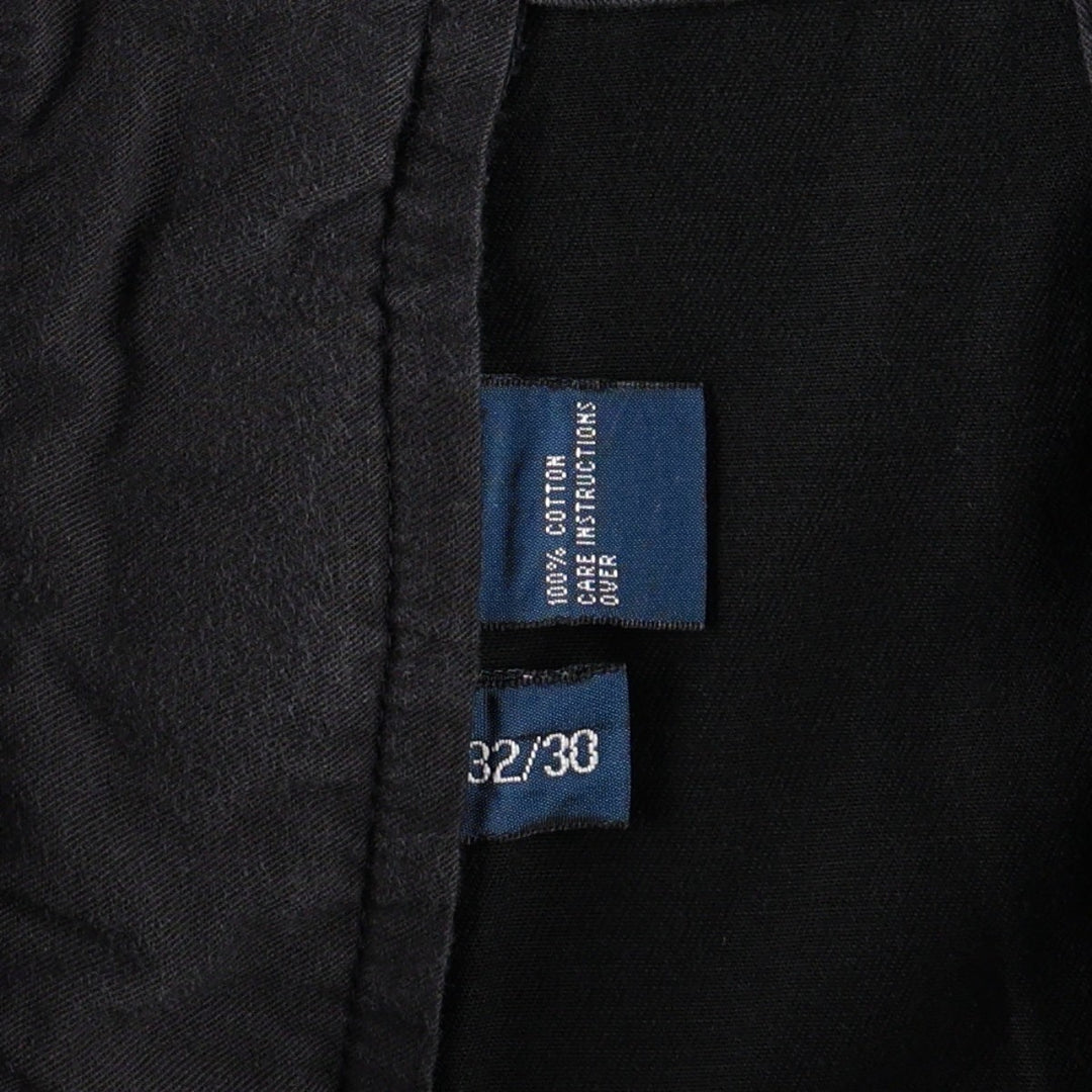 Ralph Lauren POLO by Ralph Lauren ANDREW PANT, two-pleat chino pants, men's, W32 equivalent cotton black type Vintage Second Hand