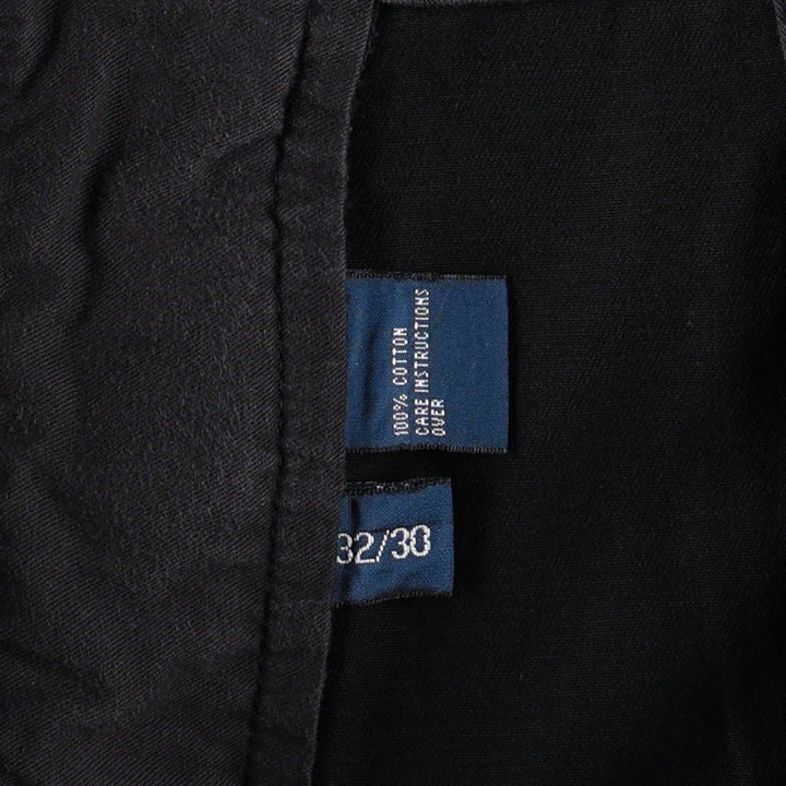 Ralph Lauren POLO by Ralph Lauren ANDREW PANT, two-pleat chino pants, men's, W32 equivalent cotton black type Vintage Second Hand