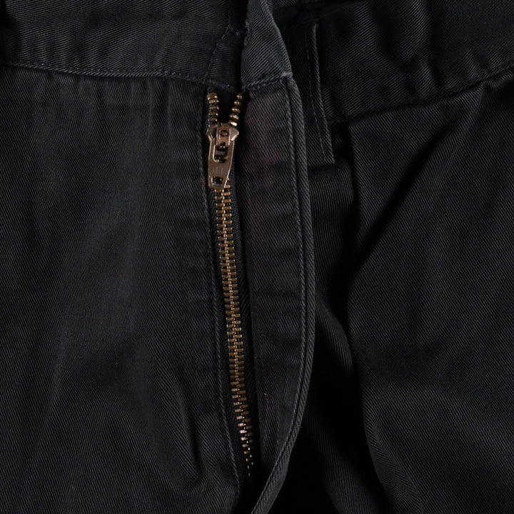 Ralph Lauren POLO by Ralph Lauren ANDREW PANT, two-pleat chino pants, men's, W32 equivalent cotton black type Vintage Second Hand