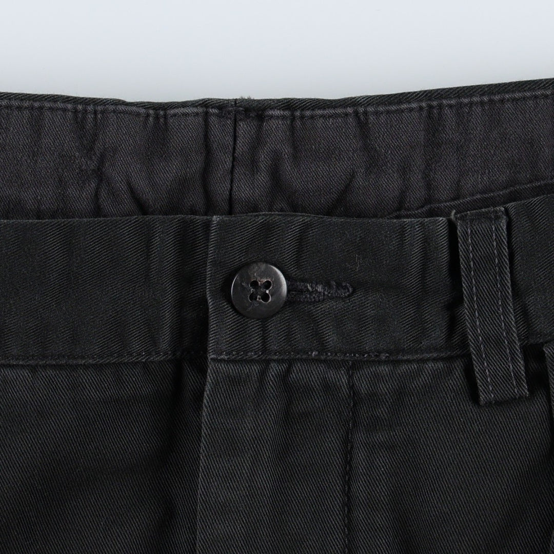 Ralph Lauren POLO by Ralph Lauren ANDREW PANT, two-pleat chino pants, men's, W32 equivalent cotton black type Vintage Second Hand