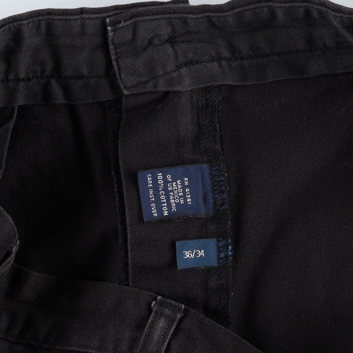 Ralph Lauren POLO by Ralph Lauren HAMMOND PANT, two-pleat chino pants, men's w36 equivalent cotton black type Vintage Second Hand