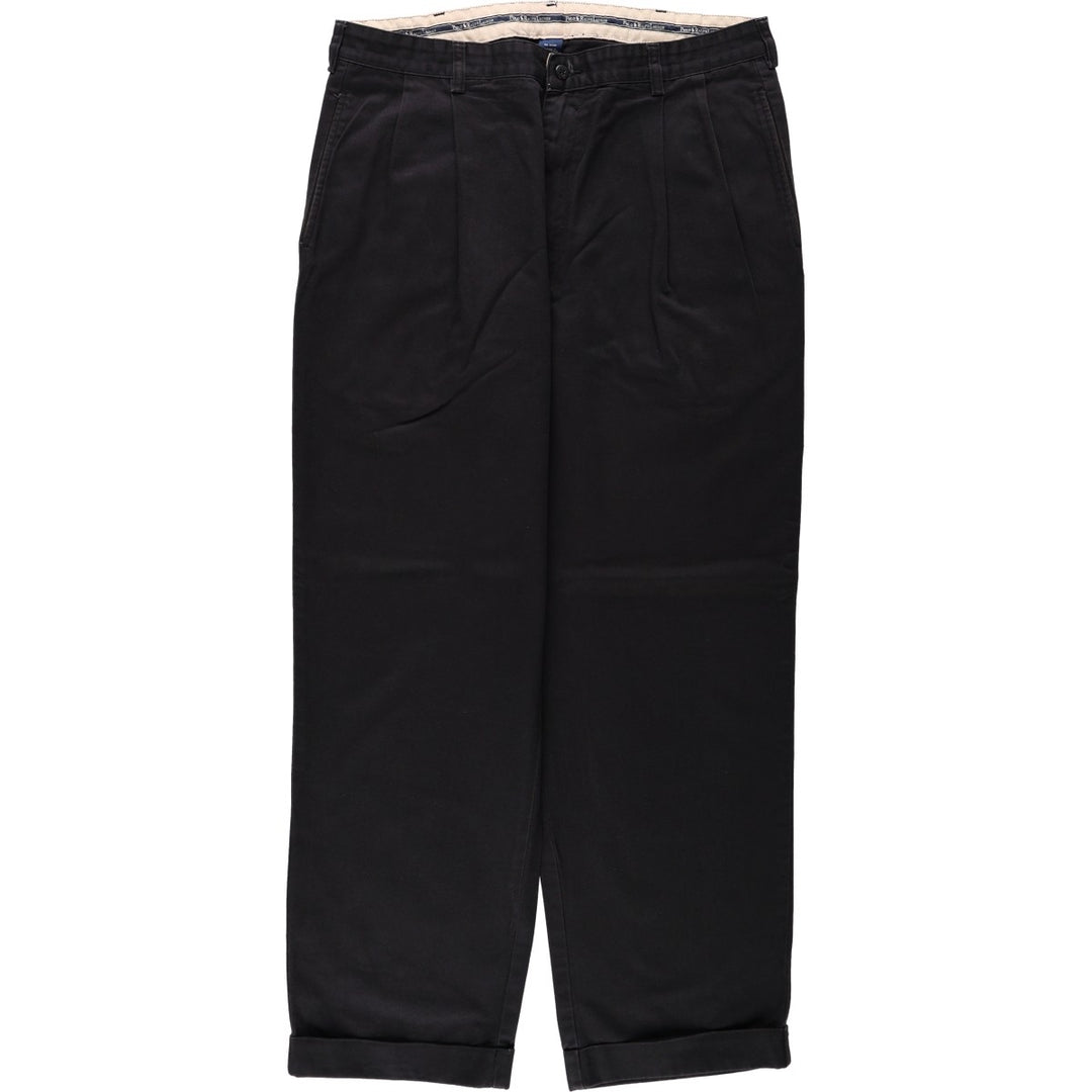Ralph Lauren Polo Ralph Lauren HAMMOND PANT Two-pleat Chino Pants Men's W36 (approx.) cotton black type Vintage Second Hand