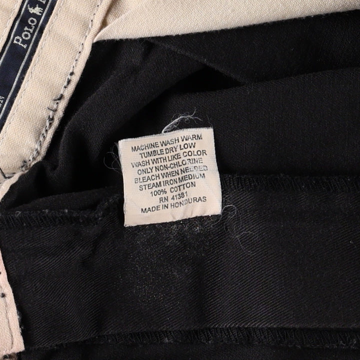 Ralph Lauren Polo Ralph Lauren HAMMOND PANT Two-pleat Chino Pants Men's W36 (approx.) cotton black type Vintage Second Hand